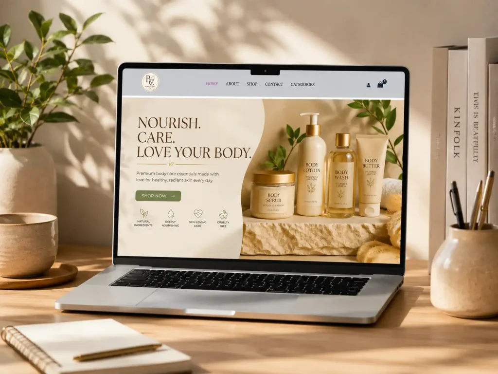 bodycare ecommorce website